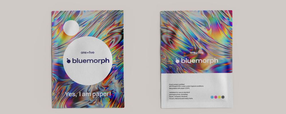 The high-barrier paper Bluemorph was specifically developed by one.five for complex requirements in the food and non-food sectors, for which petroleum-based plastics or non-recyclable composite materials have predominantly been used to date. Photo: One.five