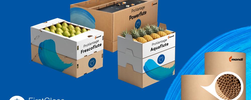 Made from 100% or predominantly fresh fibres, ProVantage Powerflute®, Frescoflute and Aquaflute deliver high strength, dimensional stability and humidity resistance to protect goods across complex supply chains. Photo: Mondi