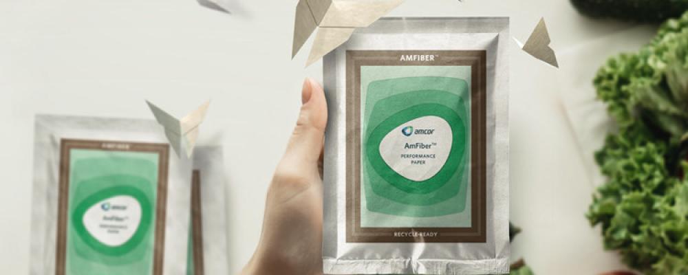 Amcor AmFiber(TM) performance paper recycable in Brazil. Photo: Amcor/PRNewswire