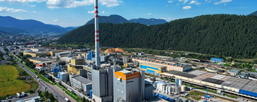 The new biomass power plant at Mondi’s Ružomberok mill in Slovakia will increase energy self-sufficiency from 75% to 90%. Photo: Mondi