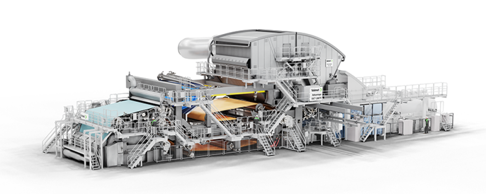The new tissue machine line will have a width of 5.6 m and a design speed of 2,200 m/min. Image: Valmet