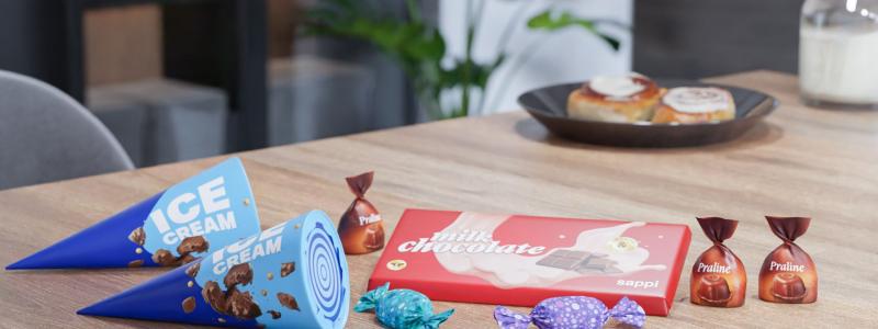 Sappi is expanding its broad portfolio by adding Guard ICC, a flexible packaging paper for ice cream cones, Guard OHS a barrier and heat sealable paper for various food and non-food packaging applications and Guard Twist Gloss, a glossy, recyclable wax free barrier paper for twisting applications in the confectionary market. Image credit: Sappi Europe