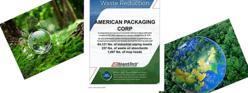 Waste reduction graphic. Photo: PRNewsfoto/American Packaging Corporation