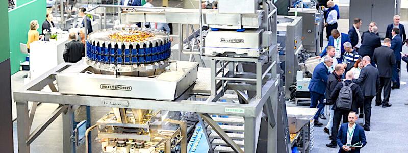Interpack 2026 will take place from May 7 to 13, 2026, at Messe Düsseldorf, bringing together companies in packaging machinery, materials and process technology. The image is from a previous trade fair. Photo: Interpack 2026. Credit: Andreas Wiese.