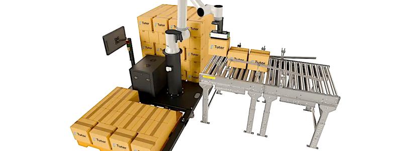 Tutor Intelligence presents its new cobot palletizer for co-packers – no prior experience or upfront capital required. Photo: Tutor Intelligence