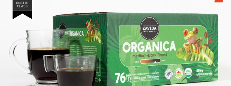 The Zavida Organica project brought together Zavida, its design team, and technical experts from Atlantic Packaging Products to leverage digital innovation for sustainable packaging. Their collaboration resulted in a market-ready corrugated packaging solution that boosts brand perception and shelf visibility. Photo: CNW Group/Atlantic Packaging Products