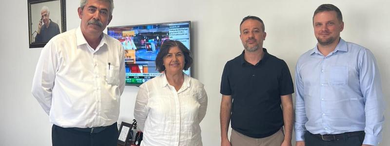 From the left: General Manager Alaaddin Yalçınözü, General Manager, Canan Paper, Hülya Balkan, representative, Runtech Systems, Fazil Özyaşar, Owner, Canan Paper, and Tommi Leander, Sales Manager, Runtech Systems. Photo: Runtech Systems