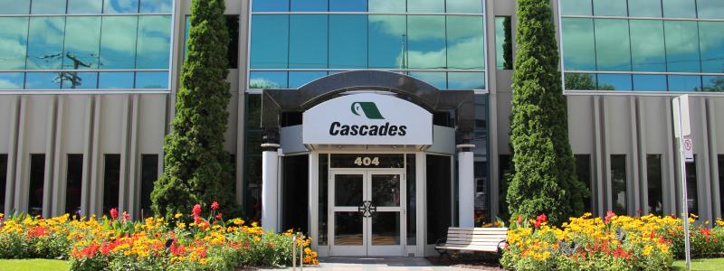 Cascades head office at Kingsey Falls. Photo: Cascades