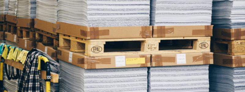 Bales of circulose sheets. Photo: Alexander Donka