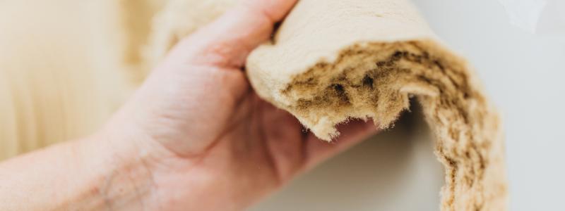 The image shows the air-laid cellulose web used in the Dry Molded Fiber technology. Photo: PulPac