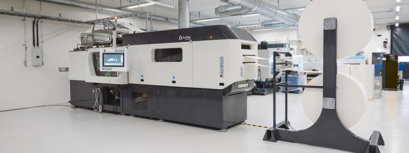 Dry Moulded Fibre production line used for industrial-scale fibre packaging. Photo: Future Materials Sweden