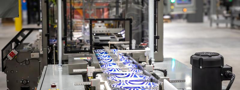 Dixie tableware comes off a production line at the new facility in Jackson, Tennessee. Photo: PRNewsfoto/Georgia-Pacific