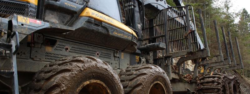Heavy forestry machinery in operation. File photo. Photo: Creative Commons Lic. Credit: gwizuk
