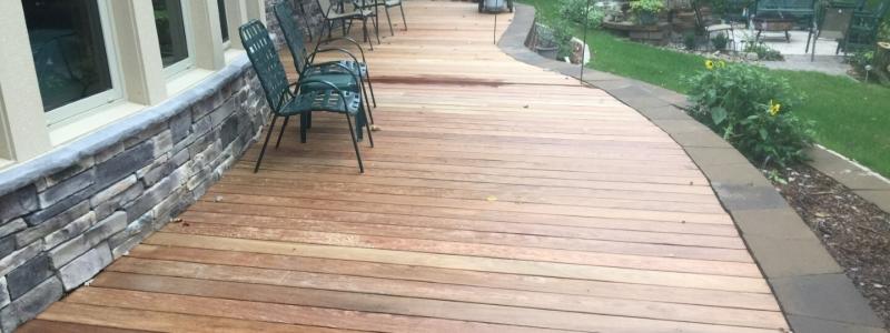 Ipe wood decking.