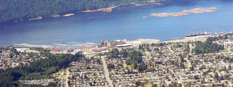 Aerial view of Port Alberni. Photo: Kevstan/Wikimedia Commons