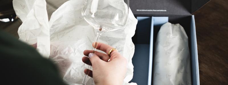 Mondi develops bespoke packaging for Zwiesel Glas's ‘Handmade’ collection, reflecting the high standards of craftsmanship and quality. Photo: Mondi