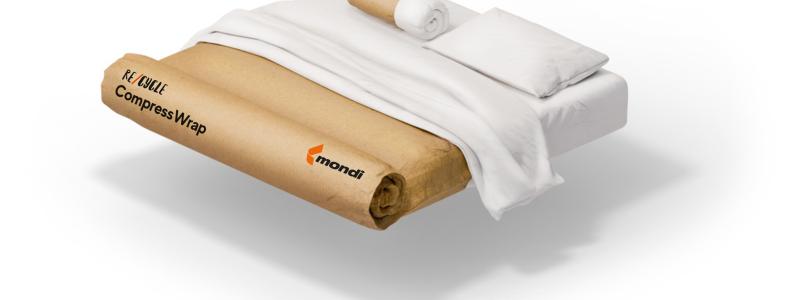 Mondi and Ekornes team up to replace plastic mattress packaging with Mondi's fibre-based re/cycle CompressWrap. Photo: Mondi