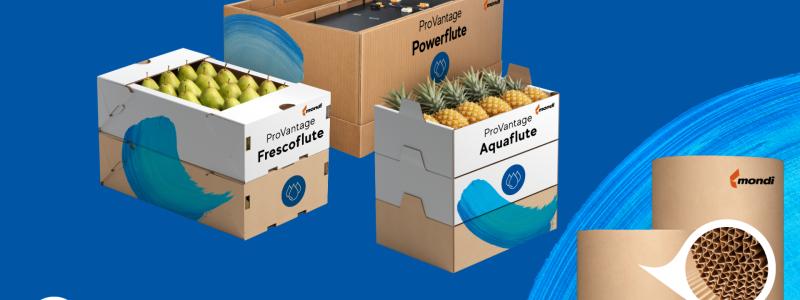 Made from 100% or predominantly fresh fibres, ProVantage Powerflute®, Frescoflute and Aquaflute deliver high strength, dimensional stability and humidity resistance to protect goods across complex supply chains. Photo: Mondi
