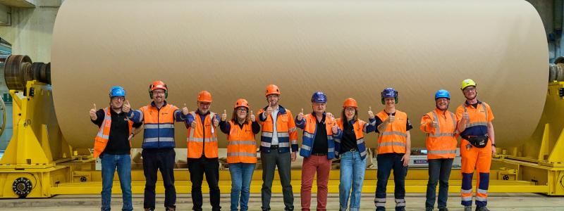 Once fully ramped up, the machine will produce 420,000 tonnes of high-quality recycled containerboard annually, increasing Mondi's integration and enhancing security of supply for customers. Photo: Mondi