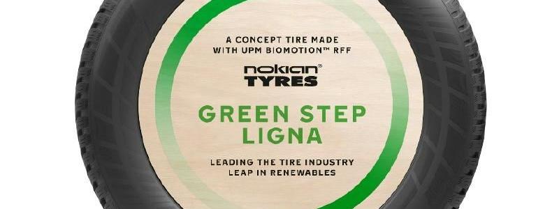 Picture of the concept tire with UPM BioMotionTM RFF. Photo: Nokian Tyres