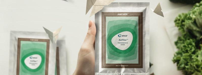 Amcor AmFiber(TM) performance paper recycable in Brazil. Photo: Amcor/PRNewswire