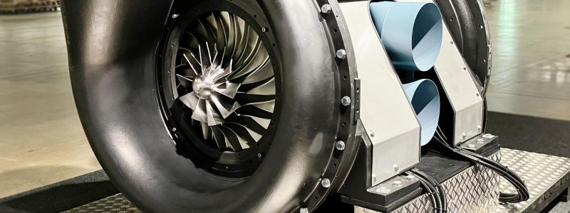 The new turbo blower model will be showcased at two industry events this spring. Photo: Runtech Systems