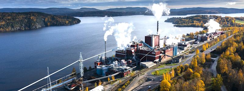 The MondiDynäs paper and pulp mill, is nestled along the banks of the Ångermanälven River north of Kramfors, Sweden. Photo: MondiNynäs