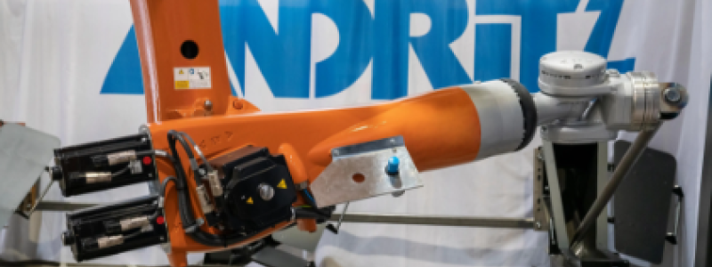 Smelt spout robot at workshop. Photo: Andritz