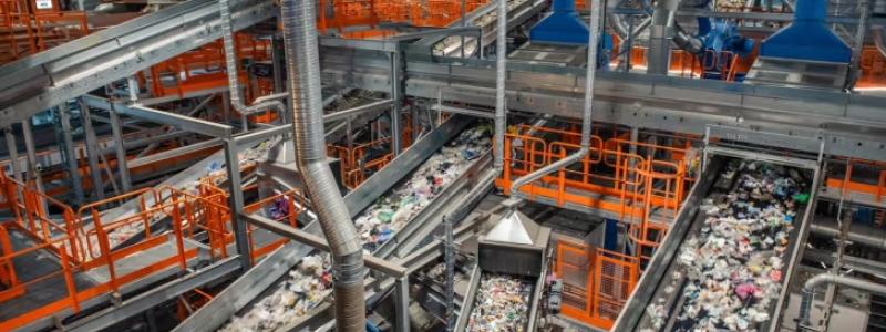 A joint venture between TOMRA, a sensor-based sorting technology provider, and Plastretur, Norway's producer responsibility organisation for plastic packaging, has opened a facility designed to process 90,000 tonnes of packaging waste a year. The Områ facility, located at Holtskogen outside Oslo, uses automated mixed waste sorting to separate materials into ten distinct polymer fractions. Foto: TOMRA