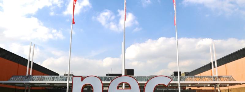The main entrance to the National Exhibition Centre. Photo: N-allen/Wikimedia Commons