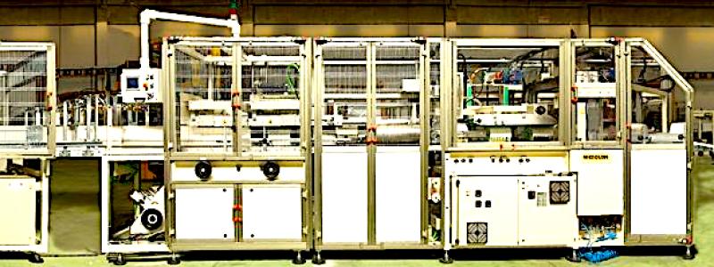 The equipment supplied to Al Mulla is capable of managing single, double, or triple rolls at a rate of seventy rolls per minute for individual packs and one hundred and twenty rolls per minute for double packs, depending on the size and quantity of the products. Photo: Microline Group