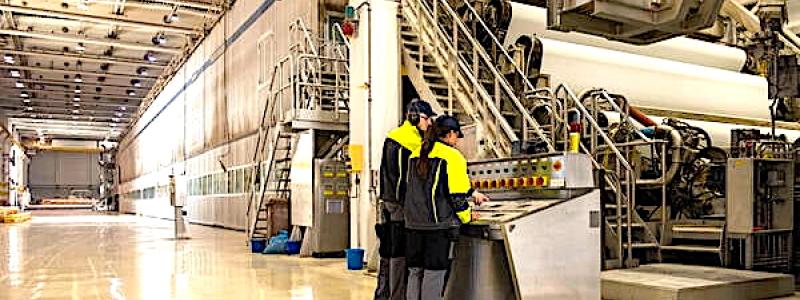 UPM’s paper machine at the Ettringen mill in Germany. Photo: UPM.