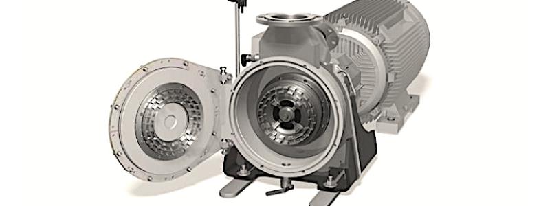 The InfibraDeflaker features a compact design intended to reduce space requirements in production facilities. According to the manufacturer, the modular system also allows mills to switch quickly between single-disc and double-disc configurations. Photo: Voith