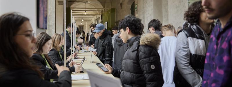 Over 450 students gathered at Real Collegio to explore companies and educational institutions. Photo: Toscotec