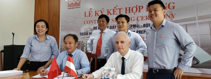 Signing of contract for the follow-up order. Photo: Andritz