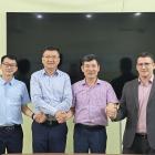 Left to right: Rencheng Mao, Engineer, GDT; Hanson Zhao, Vice President Sales, Voith Paper Asia; Dinh Nhu Kien, Chairman of the Board of Directors, GDT; and Ronaldo Parucker, Senior Vice President Business Development, Voith Paper SEA. Photo: Voith