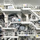 The new press concept enables, for the first time, closed full‑width web threading from the press directly into the drying section. Photo: Voith