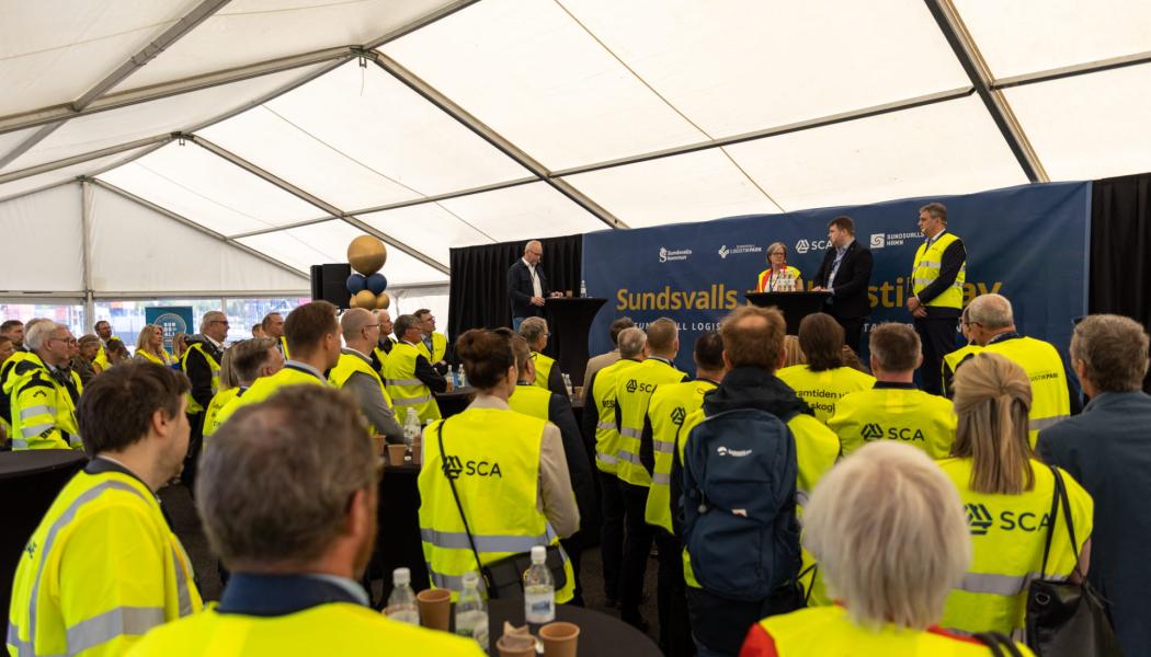With the new Logistics park, more freight handling can also move from the centre of Sundsvall to the Logistics park of Tundal port.. Photo: Håkan Sjödin/SCA 