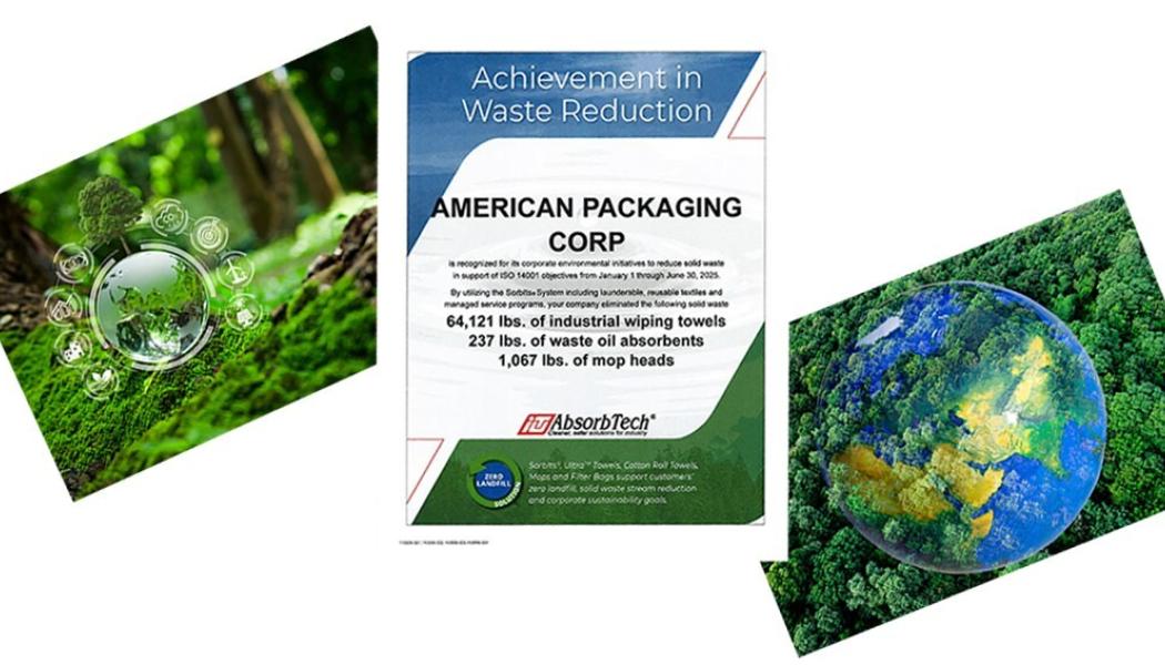Waste reduction graphic. Photo: PRNewsfoto/American Packaging Corporation