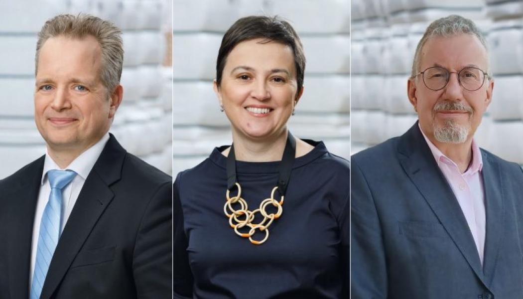 From left to right: Mark von der Becke, Dr. Marina Crnoja-Cosic, Matthew North. Photo: Kelheim Fibres