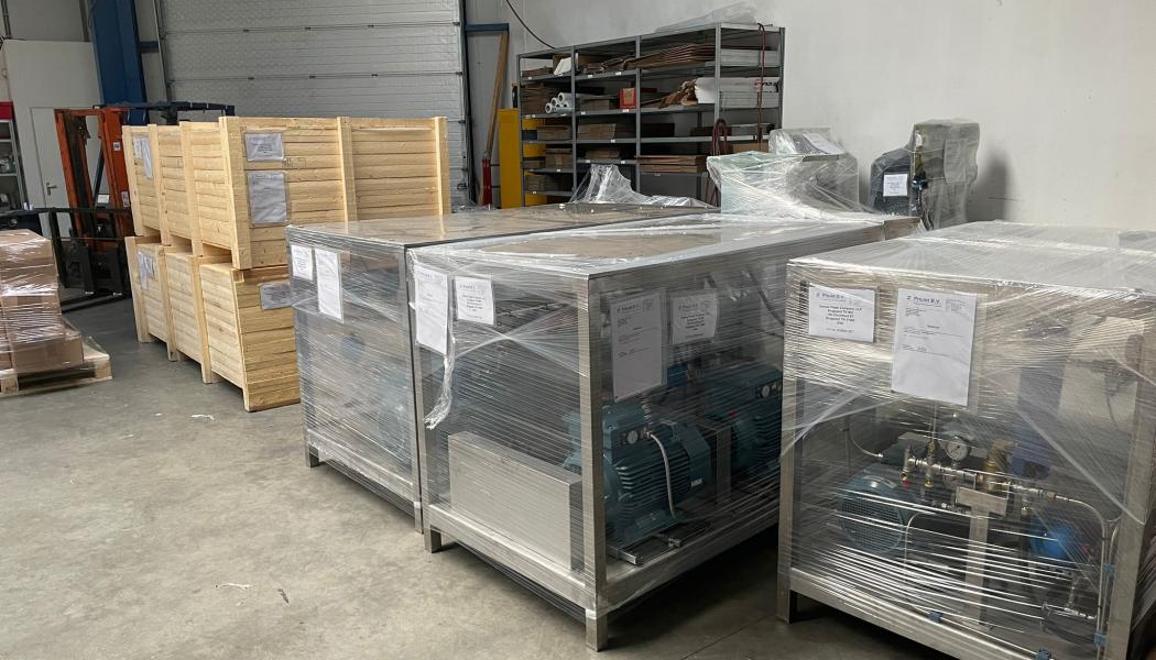 ProJet equipment packed and ready for shipment.
