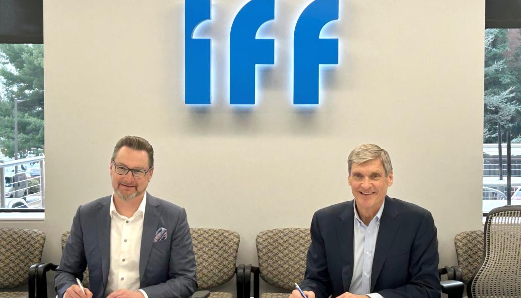 Antti Salminen CEO Kemira and Erik Fyrwald CEO IFF. Photo: Fotograf/Kemira