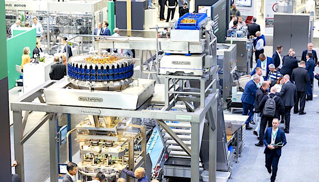 Interpack 2026 will take place from May 7 to 13, 2026, at Messe Düsseldorf, bringing together companies in packaging machinery, materials and process technology. The image is from a previous trade fair. Photo: Interpack 2026. Credit: Andreas Wiese.