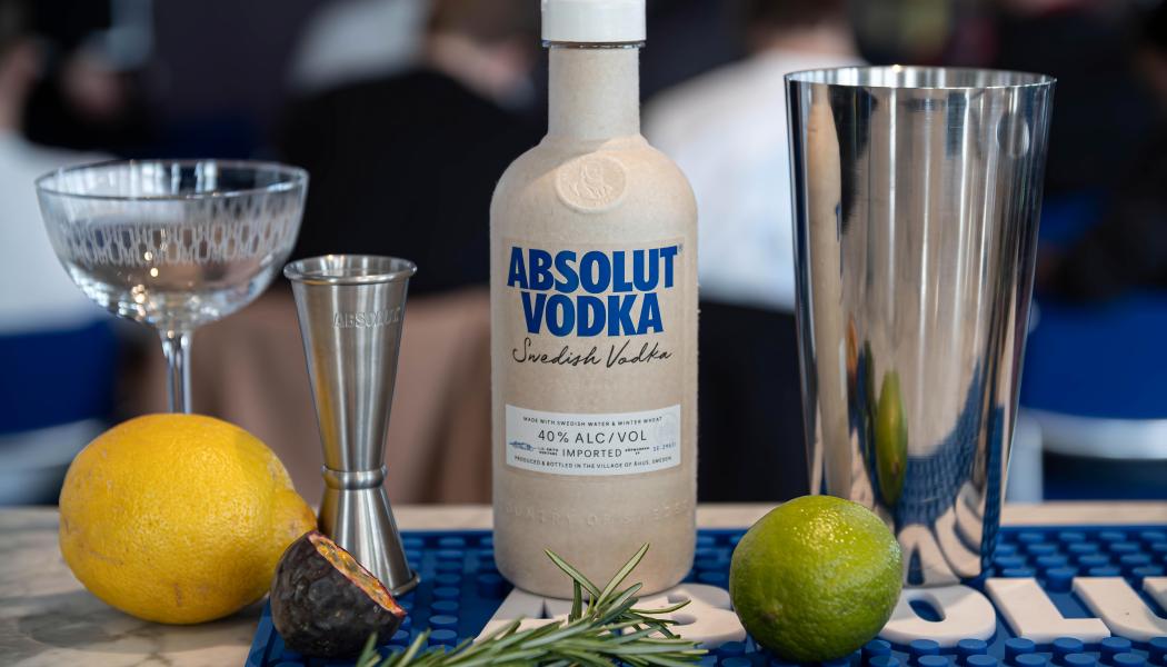 The cap is a collaboration with Blue Ocean Closures (BOC), a Swedish start-up that has formed a pioneer community to reduce plastics through fibre packaging innovation. Photo: Absolut 