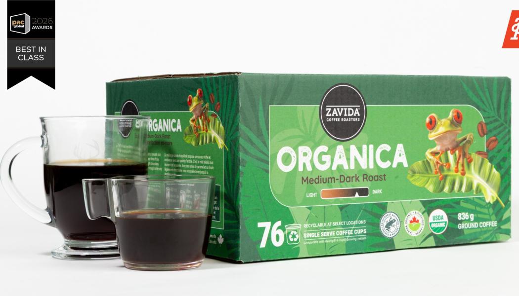 The Zavida Organica project brought together Zavida, its design team, and technical experts from Atlantic Packaging Products to leverage digital innovation for sustainable packaging. Their collaboration resulted in a market-ready corrugated packaging solution that boosts brand perception and shelf visibility. Photo: CNW Group/Atlantic Packaging Products