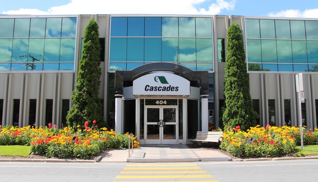 Cascades head office at Kingsey Falls. Photo: Cascades