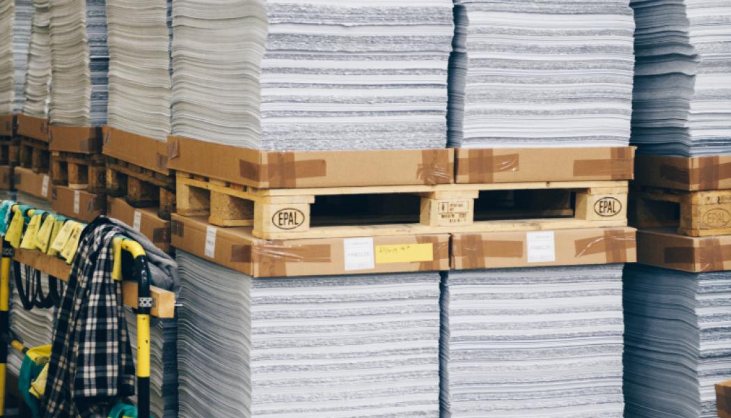 Bales of circulose sheets. Photo: Alexander Donka