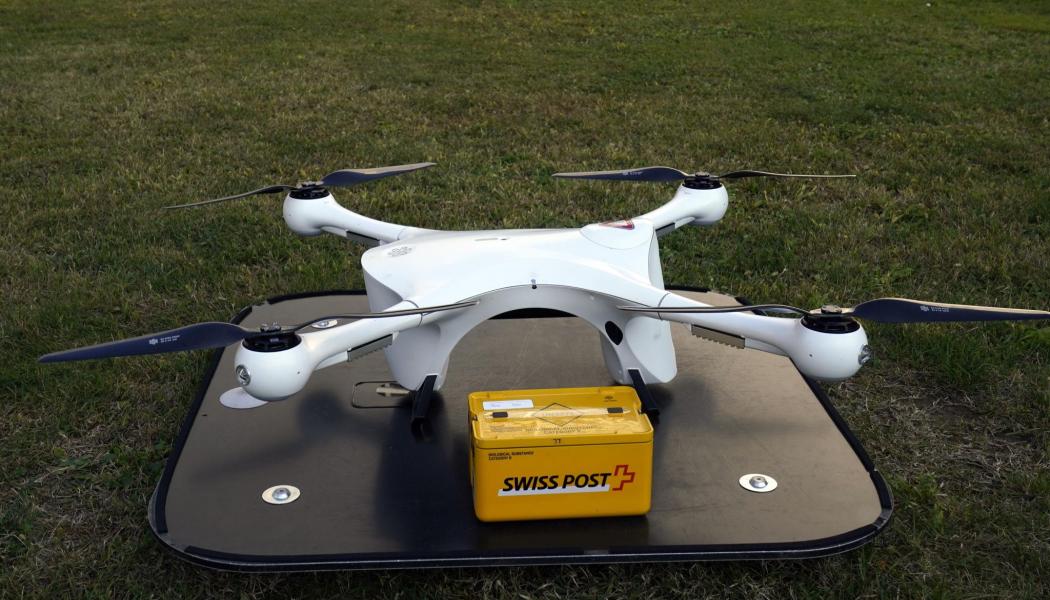 A Swiss Matternet drone used in trials for airborne parcel delivery. Photo: Matternet