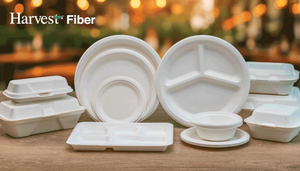 Genpak launches Harvest Fiber line of containers, tableware and trays with no added PFAS. The new packaging line is a practical, economical solution for restaurants looking to implement eco-driven packaging policies. Photo: Genpack