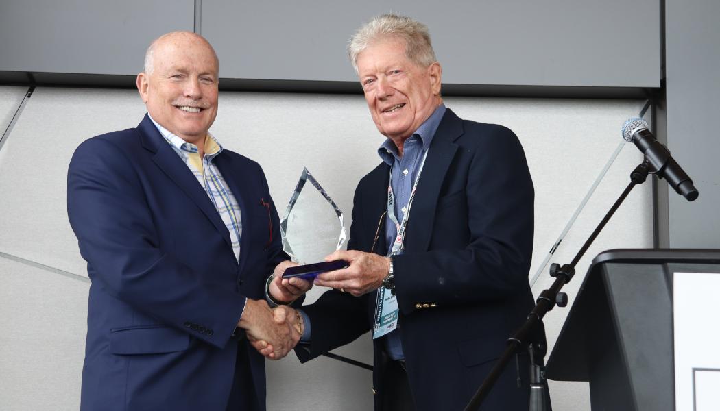 Christian Schiel, a former Voith employee, was posthumously inducted into the Paper Industry International Hall of Fame (PIIHOF) in recognition of his many innovative developments that contributed greatly to modern paper machine designs. The award was accepted by Michael MacGregor, a former colleague of Schiel and a co-sponsor of the award nomination. (From left to right: Dan Clarahan, Atlas Science Center Board of Director President and Paper Industry International Hall of Fame Selection Committee, and Michael MacGregor, former colleague of Schiel and a co-sponsor of the award nomination.) Photo: Voith